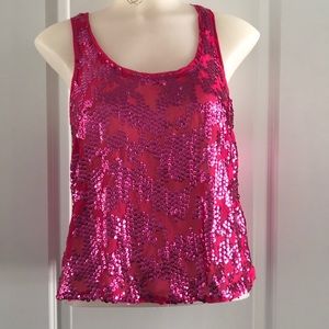 Pink Sequin tank